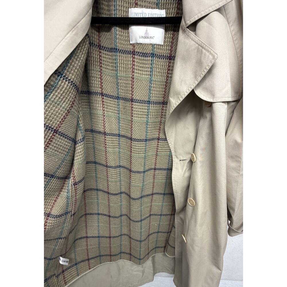 Vintage London Fog Limited Edition Khaki Size 10 Petite Women Lined Trench Coat - Picture 11 of 16